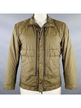 DIRK BIKKEMBERGS Size L Green Olive Polyester Blend Jacket